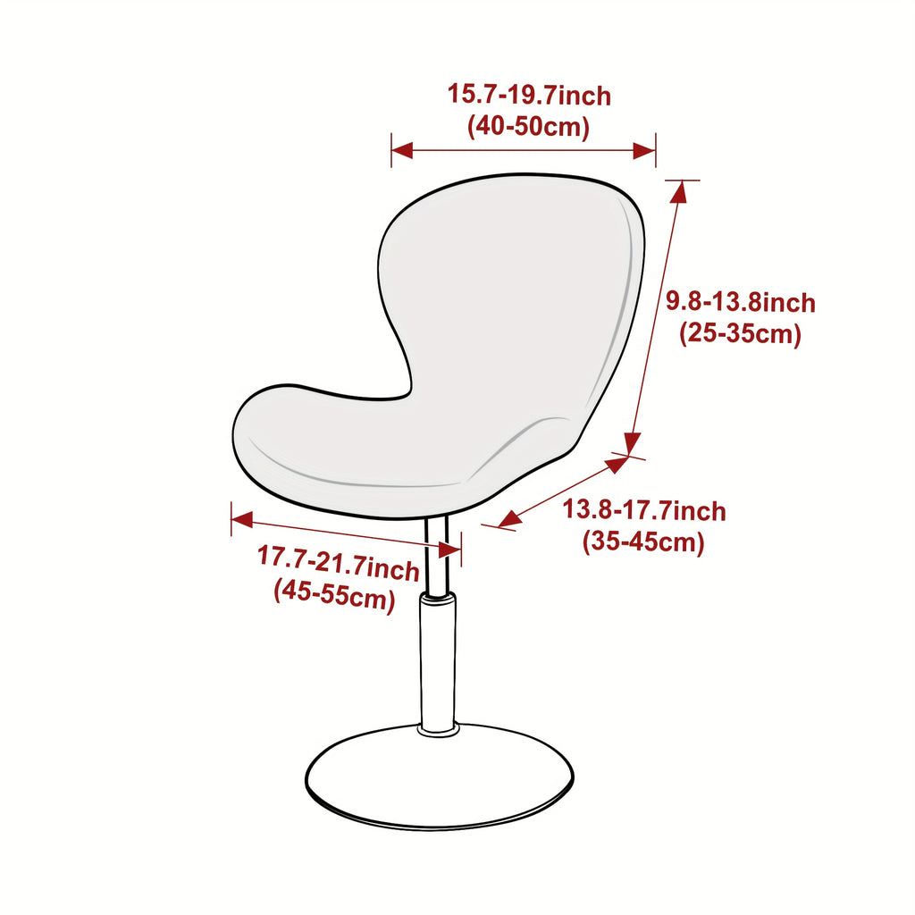 Housse de chaise de bar à coque incurvée, lot de 2