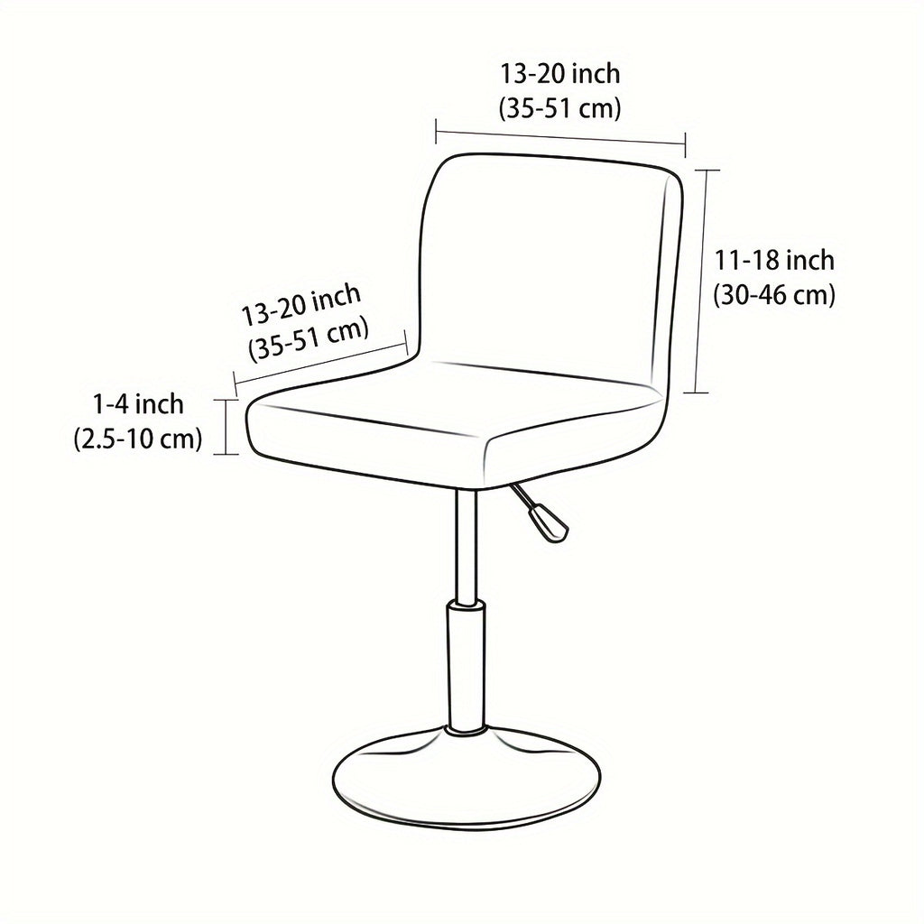 Housse de chaise de bar extensible en maille jacquard tressée