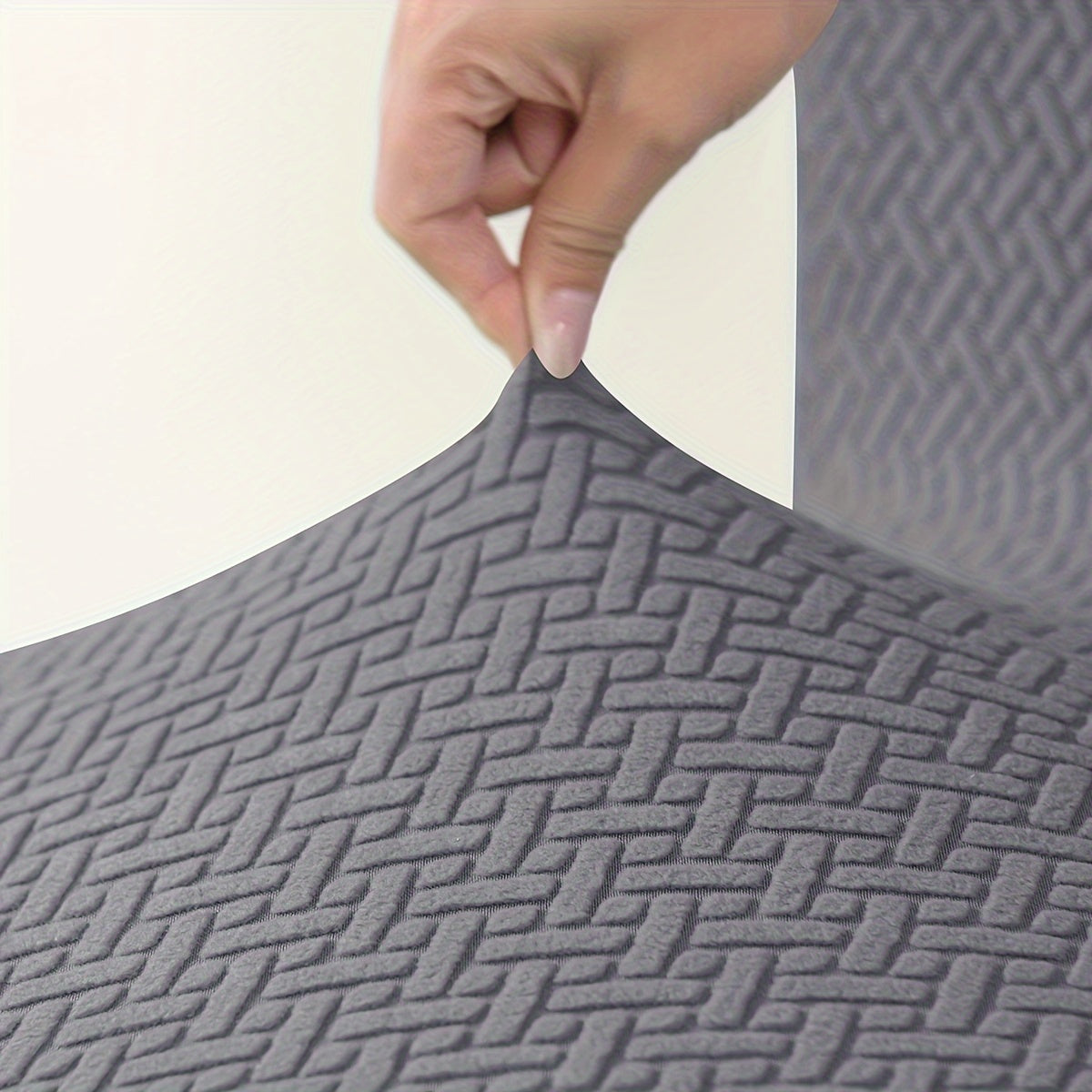 Housse de chaise de bar extensible en maille jacquard tressée