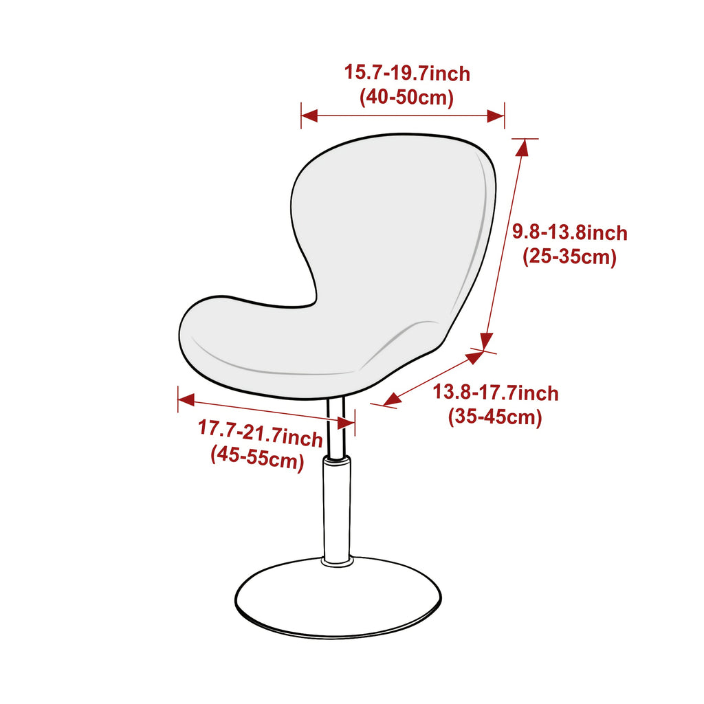 Housse de chaise de bar papillon en maille polaire, lot de 2