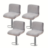 Housse de chaise de bar en velours extensible, lot de 4 ou 6
