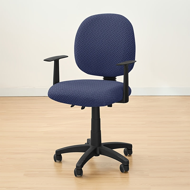 Housse de chaise de bureau en 2 parties, dossier et assise