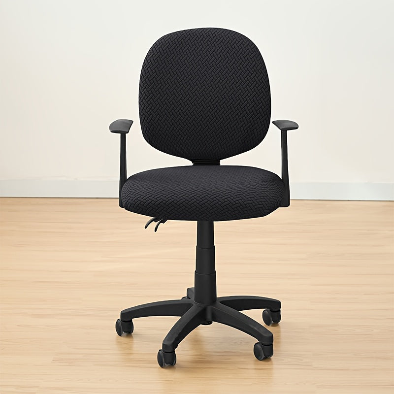 Housse de chaise de bureau en 2 parties, dossier et assise