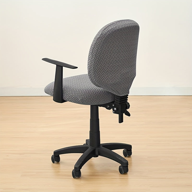 Housse de chaise de bureau en 2 parties, dossier et assise