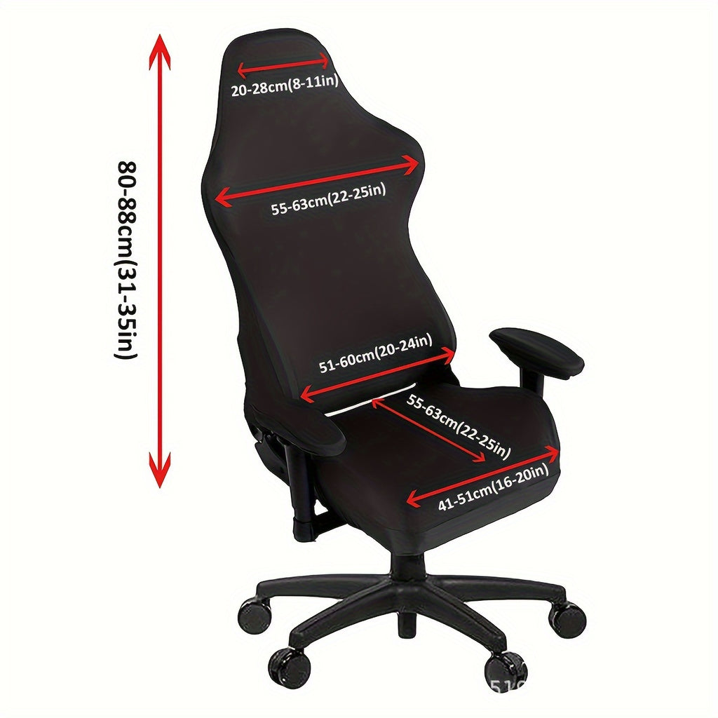 Housse de chaise de bureau gaming, dossier baquet, jacquard