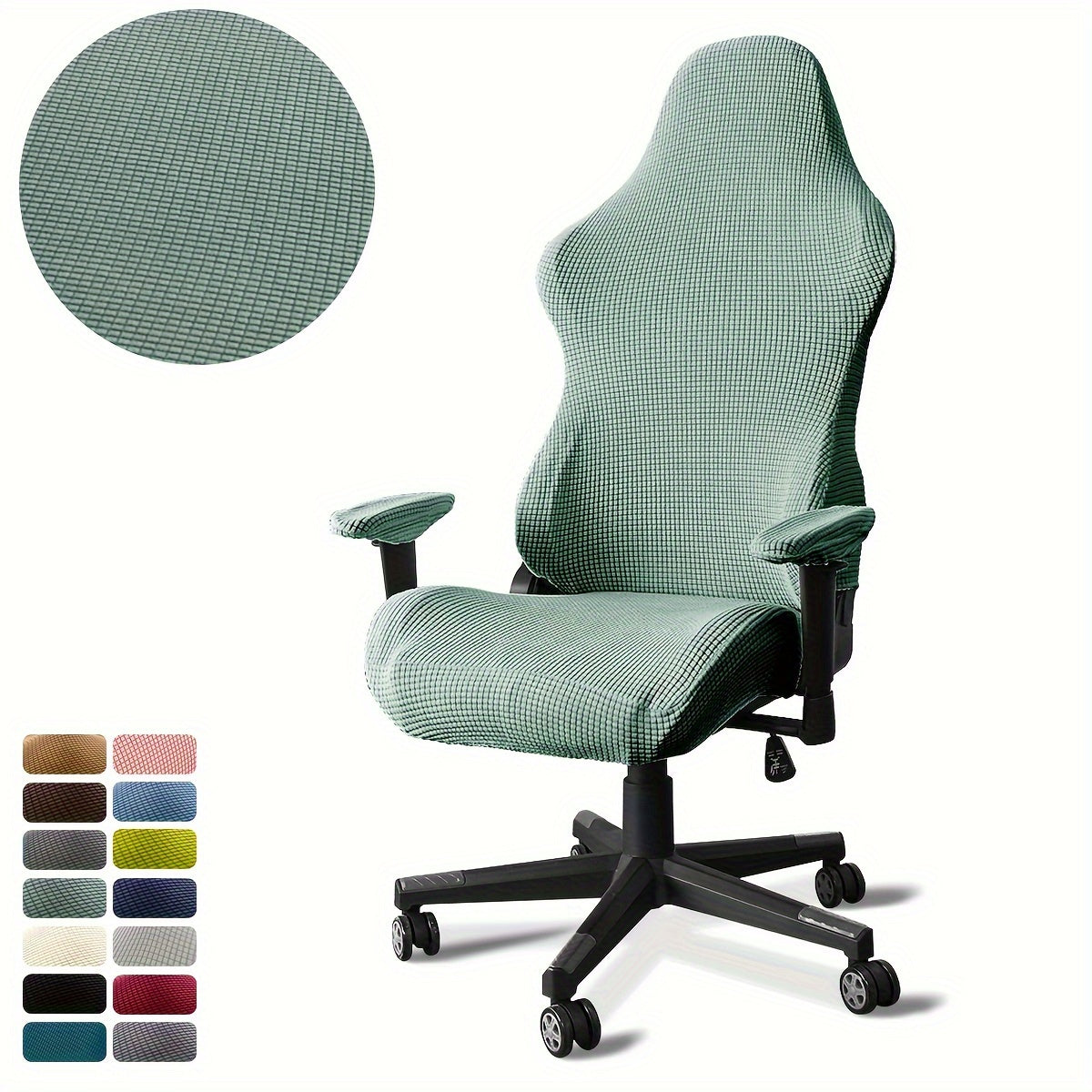 Housse de chaise de bureau gaming, dossier baquet, jacquard