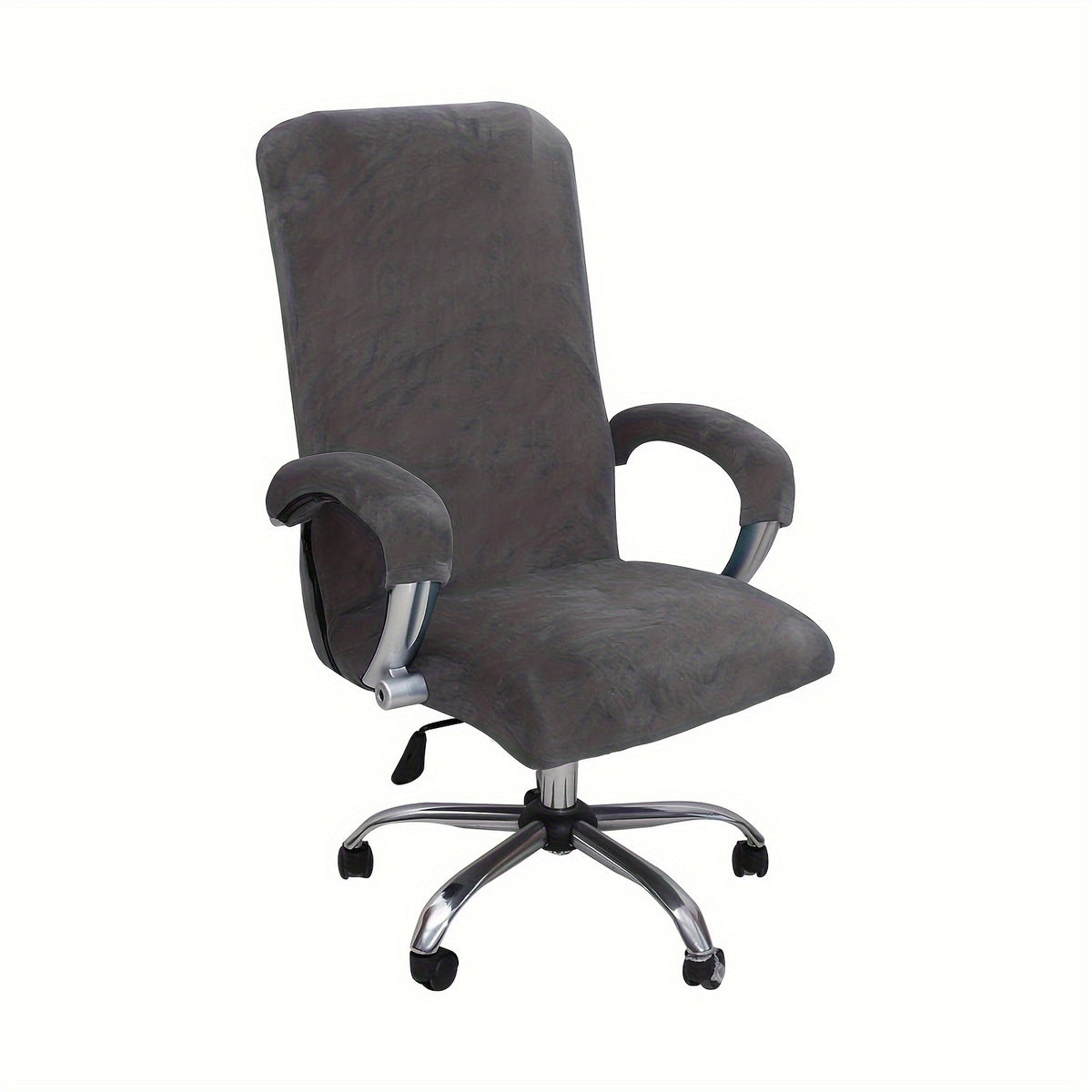 Housse de chaise de bureau en velours doux, lot de 3 pièces