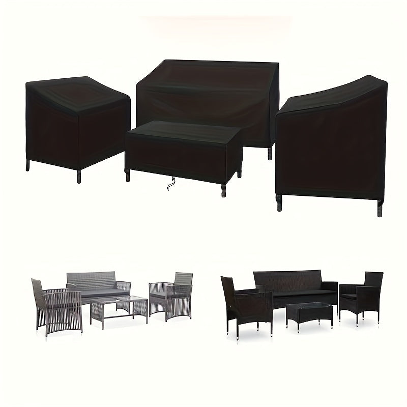 Housse de chaise de jardin, lot 4 pièces pour salon complet Image