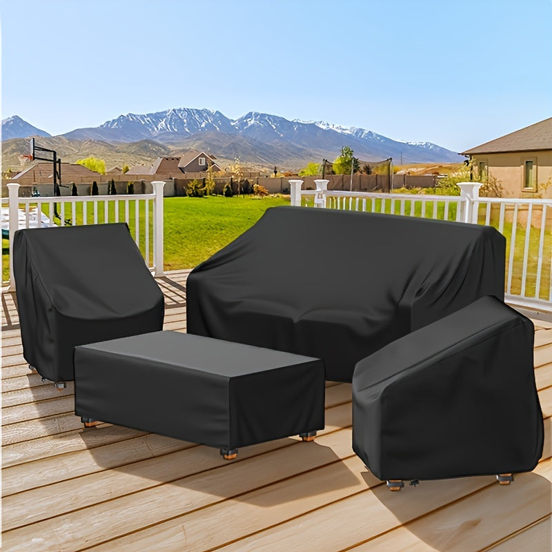 Housse de chaise de jardin, lot 4 pièces pour salon complet — vue 3