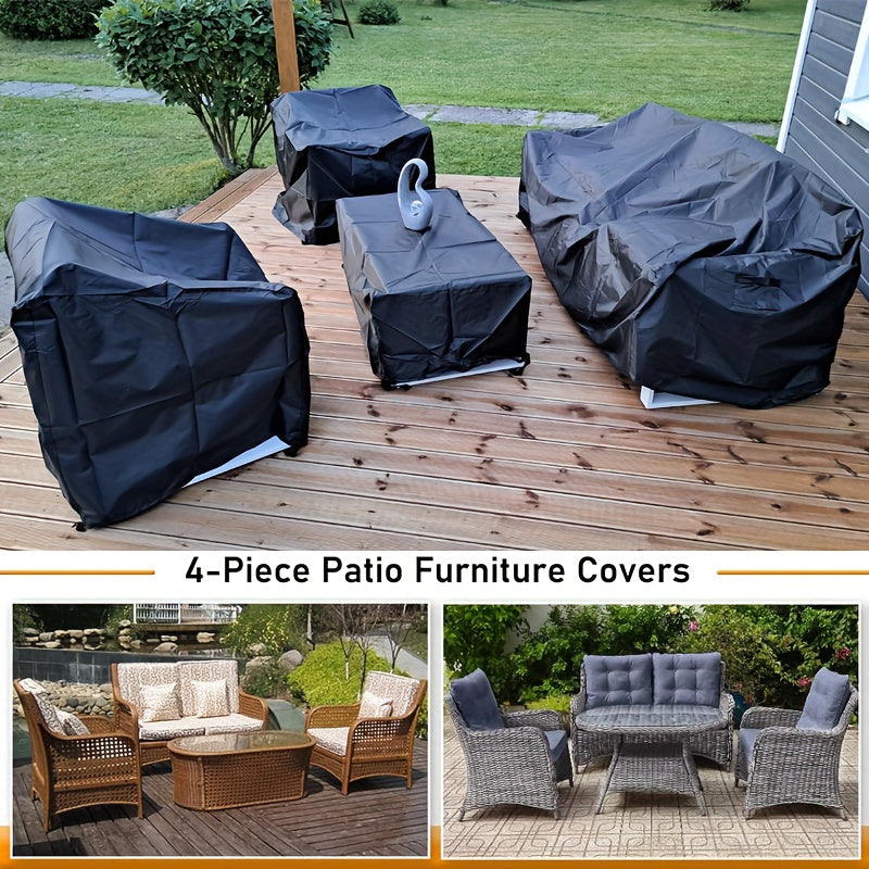 Housse de chaise de jardin, lot 4 pièces pour salon complet — vue 4