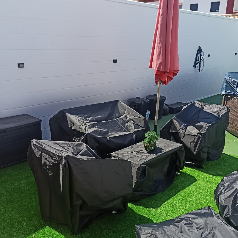Housse de chaise de jardin, lot 4 pièces pour salon complet — vue 5