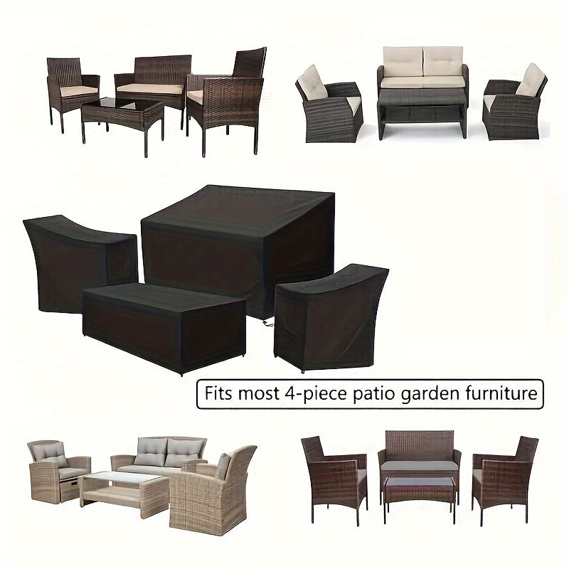 Housse de chaise de jardin, lot 4 pièces pour salon complet — vue 6