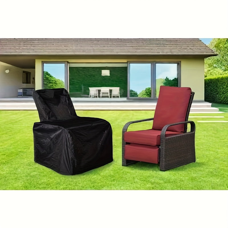 Housse de chaise de jardin noire pour fauteuil profond 90 cm