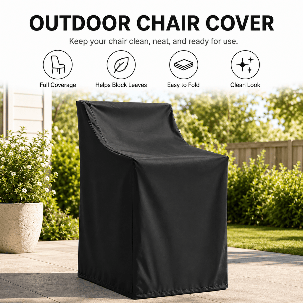 Housse de chaise de jardin empilable en Oxford 600D, 6 coloris
