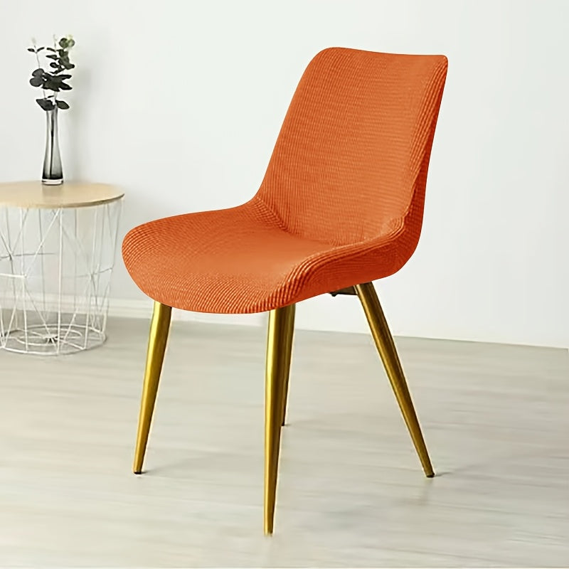 Housse de chaise à dos incurvé, lot de 4 ou 6, 11 teintes