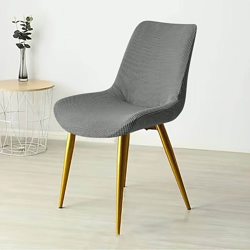 Housse de chaise à dos incurvé, lot de 4 ou 6, 11 teintes
