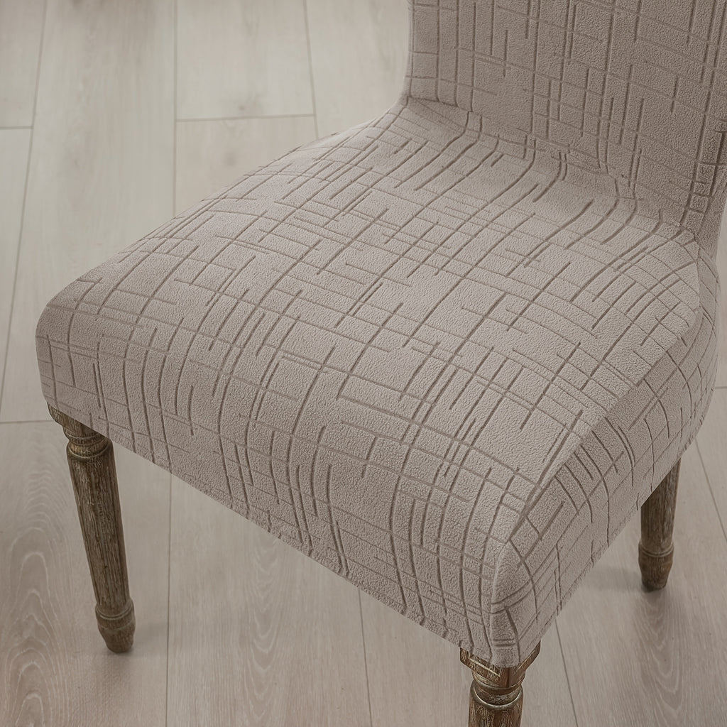 Housse de chaise dossier rond vendue à l'unité, 7 teintes