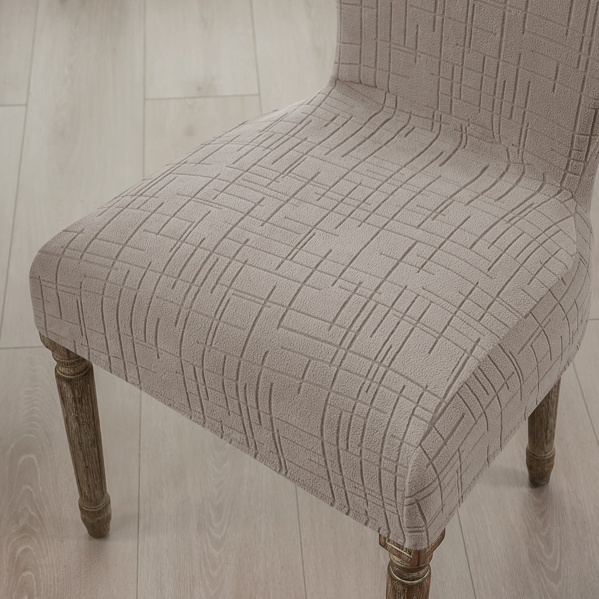 Housse de chaise dossier rond vendue à l'unité, 7 teintes