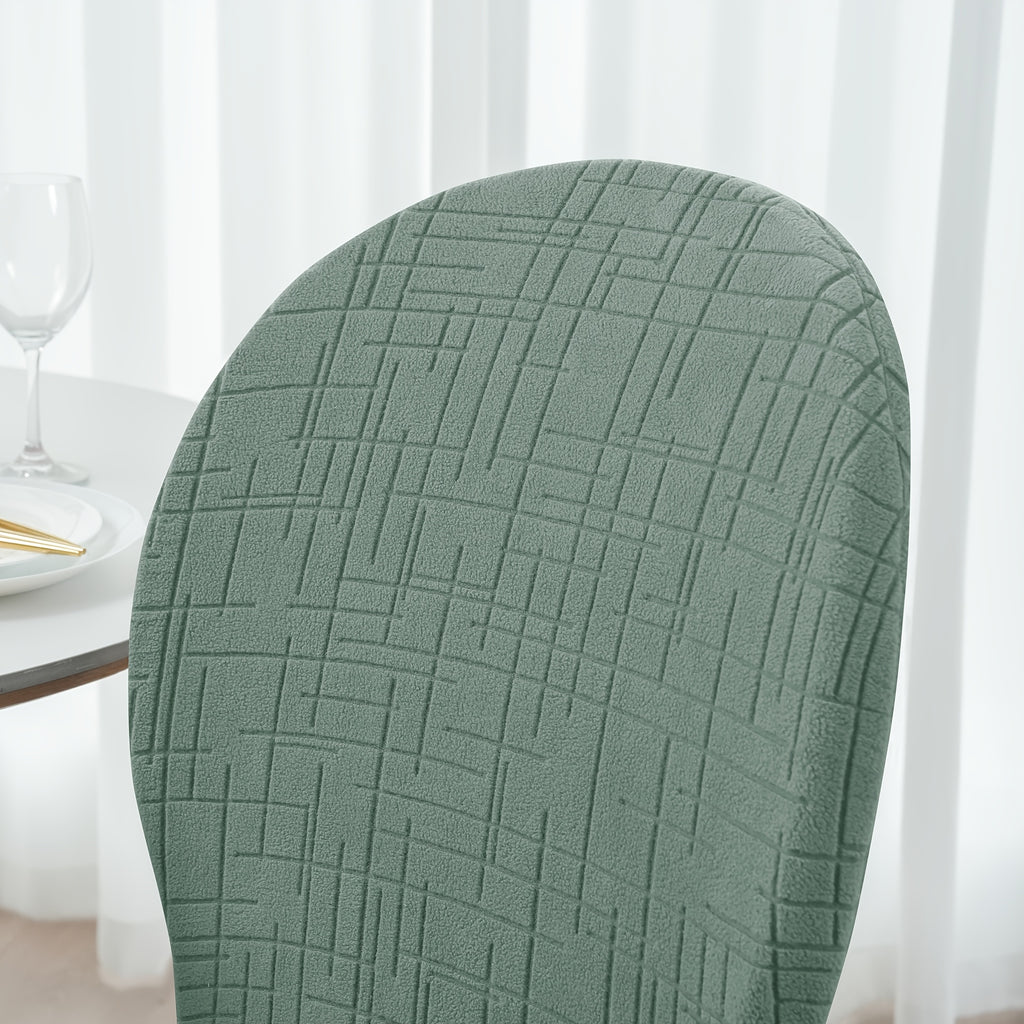Housse de chaise dossier rond vendue à l'unité, 7 teintes
