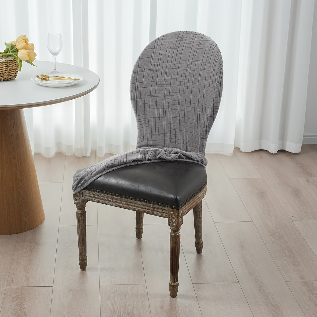 Housse de chaise dossier rond vendue à l'unité, 7 teintes
