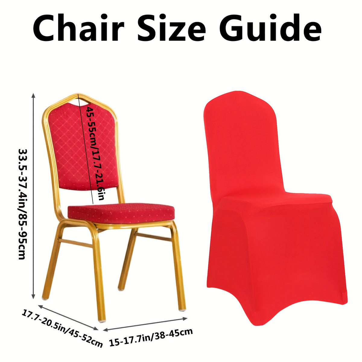 Housse de chaise extensible en 7 coloris, lot de 20 ou 30