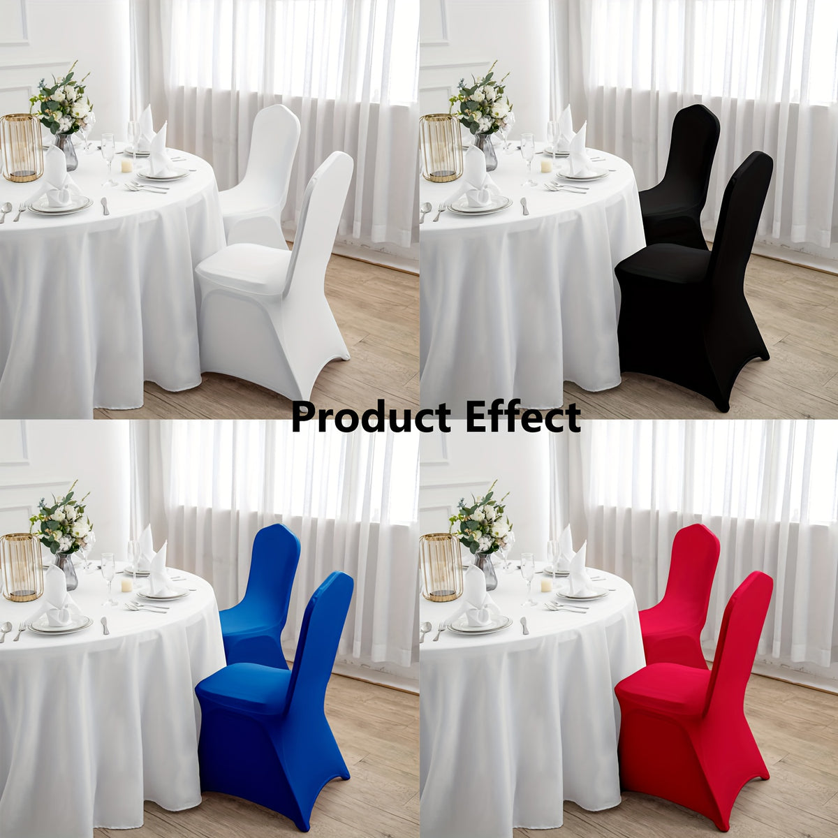 Housse de chaise extensible en 7 coloris, lot de 20 ou 30