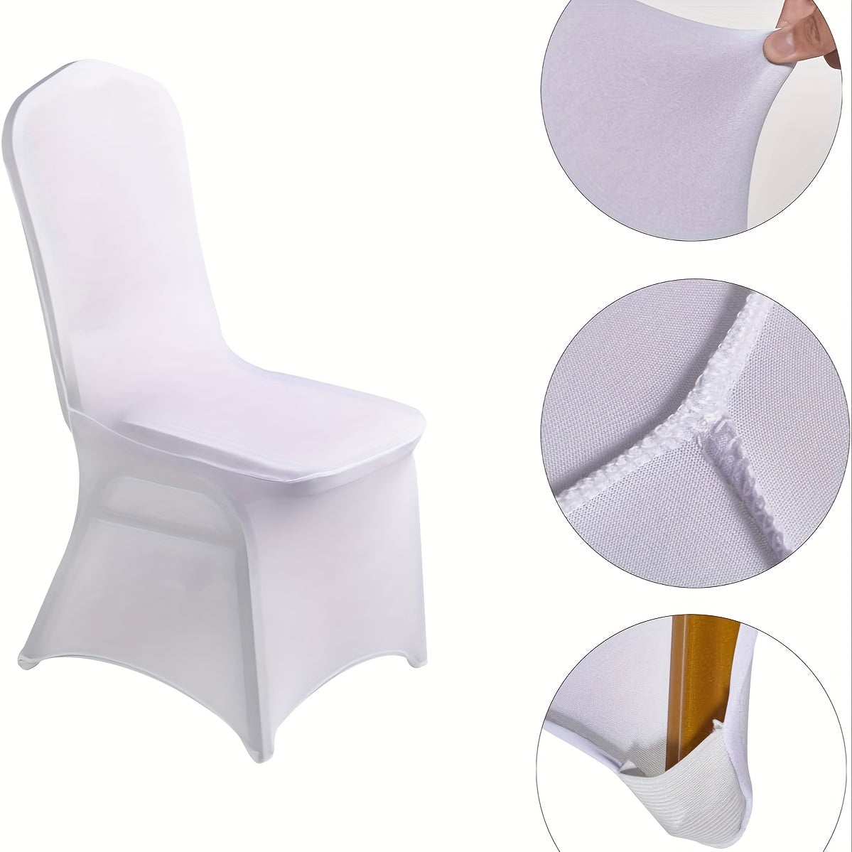 Housse de chaise extensible en lot de 5, poches pour pieds