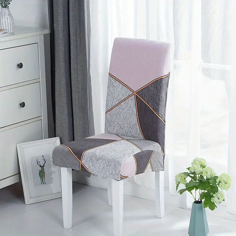 Housse de chaise extensible imprimée - Ajustement parfait
