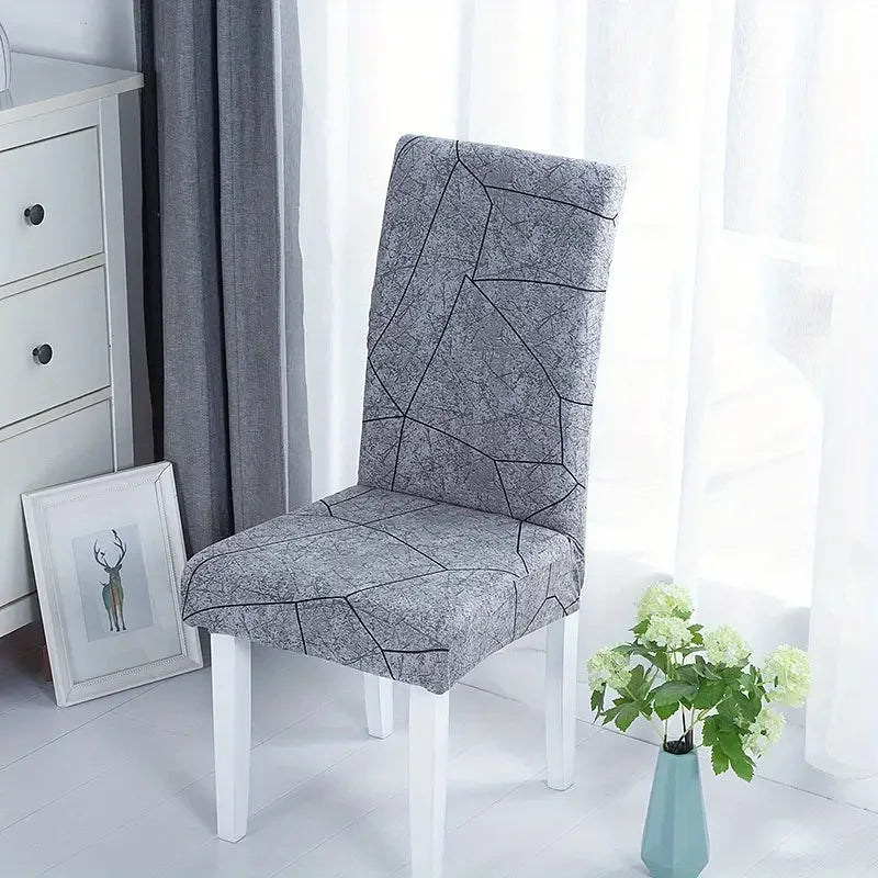 Housse de chaise extensible imprimée - Ajustement parfait