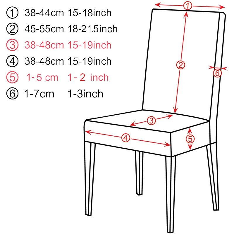 Housse de chaise extensible jacquard - Ajustement universel