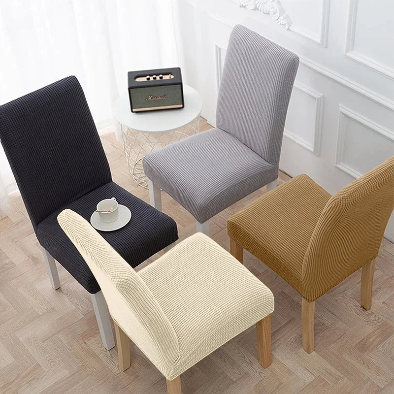 Housse de chaise extensible jacquard - Ajustement universel