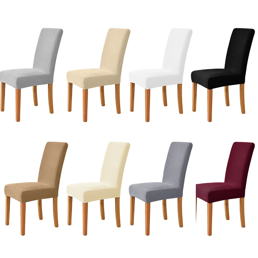 Housse de chaise extensible jacquard - Ajustement universel