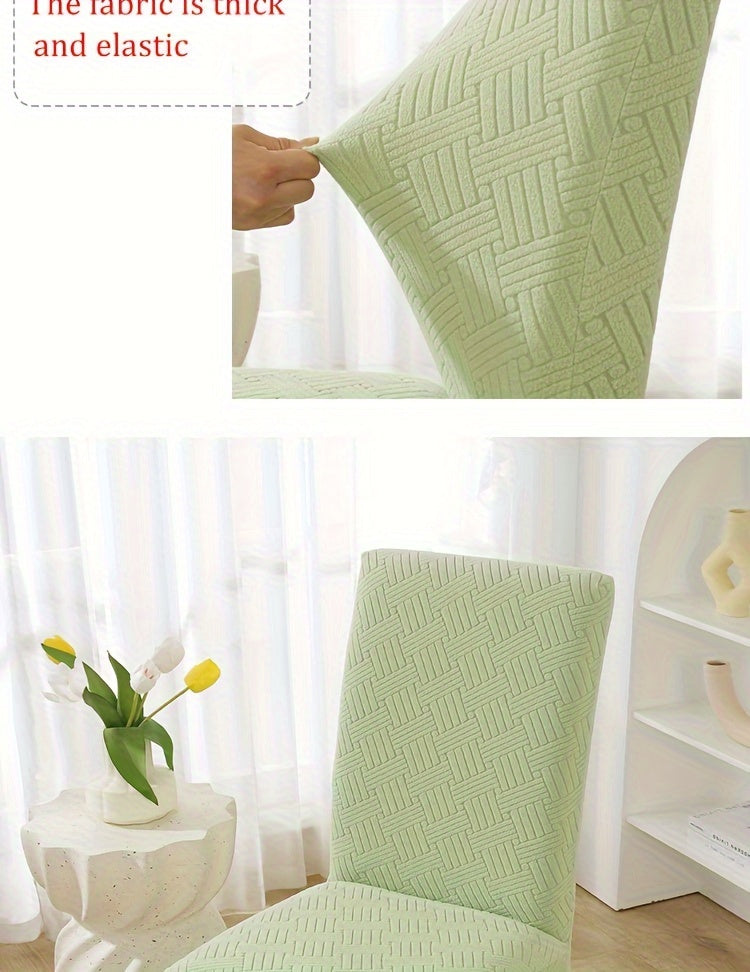 Housse de chaise extensible en maille jacquard, 8 coloris