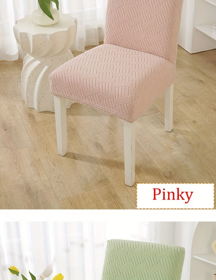 Housse de chaise extensible en maille jacquard, 8 coloris