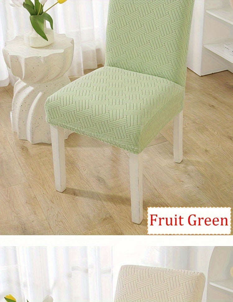 Housse de chaise extensible en maille jacquard, 8 coloris