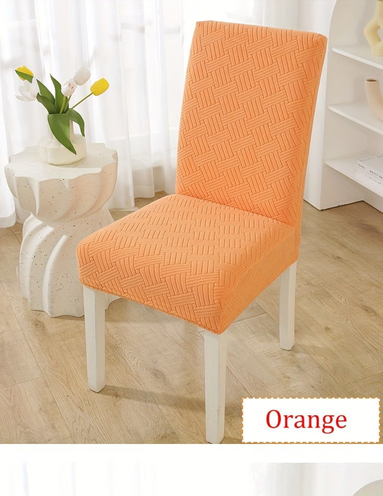 Housse de chaise extensible en maille jacquard, 8 coloris