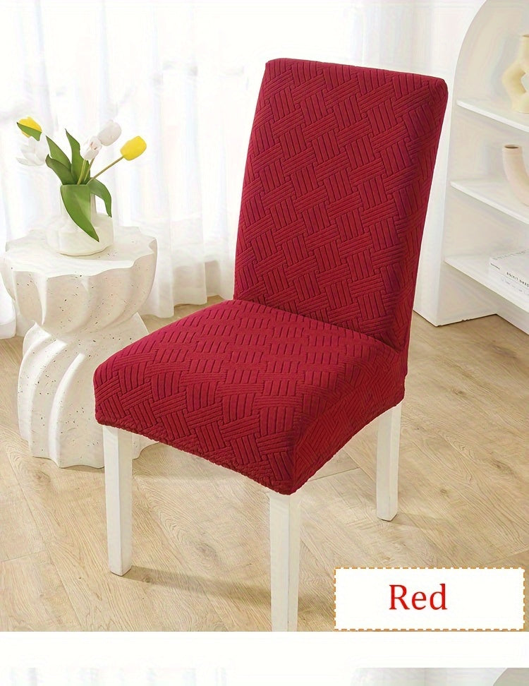 Housse de chaise extensible en maille jacquard, 8 coloris