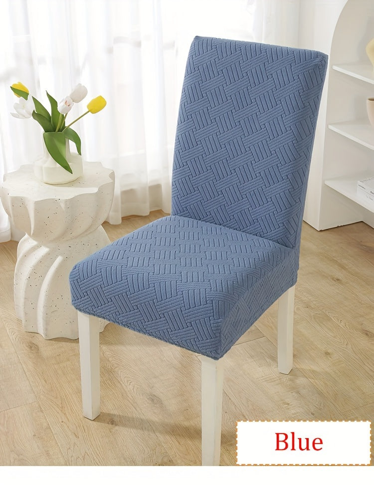 Housse de chaise extensible en maille jacquard, 8 coloris