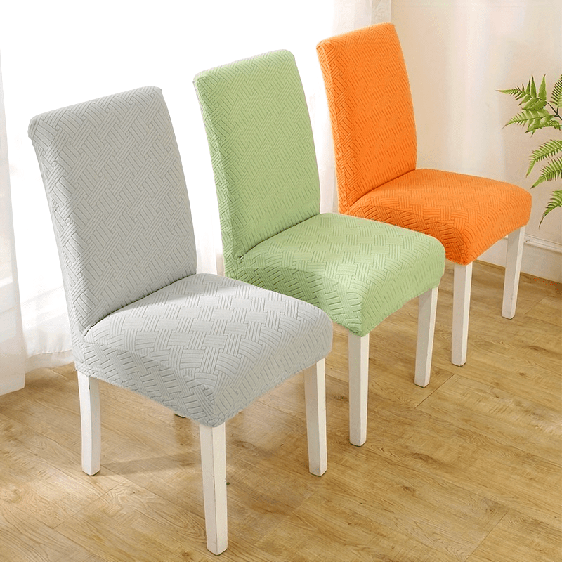 Housse de chaise extensible en maille jacquard, 8 coloris