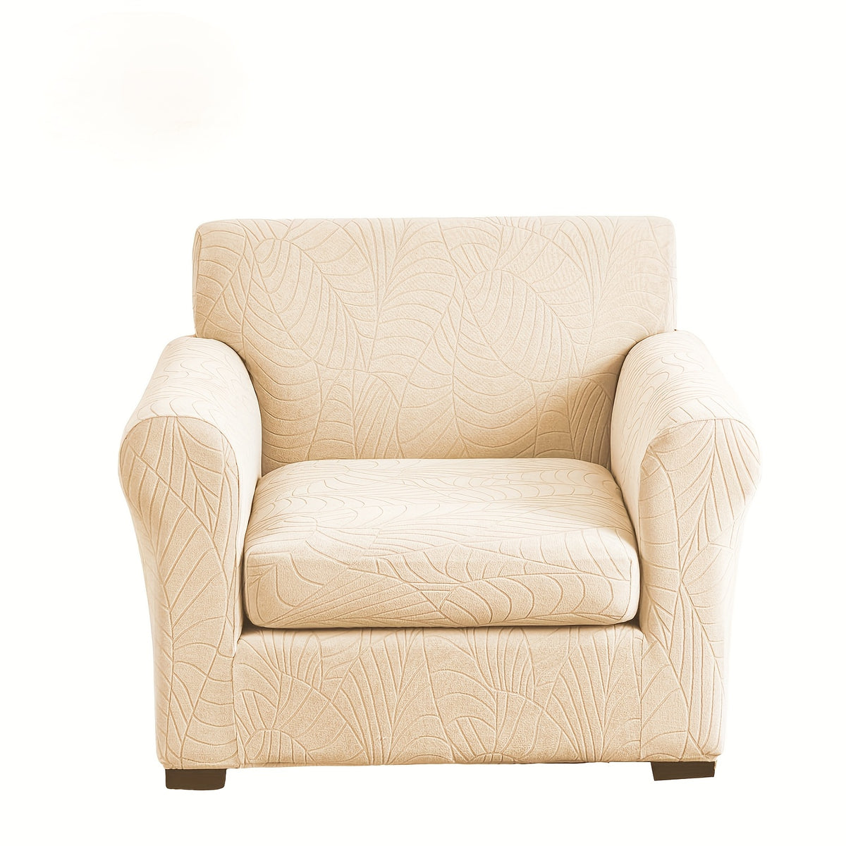 Housse de chaise fauteuil une place, jacquard feuillage, 2 pièces — vue 15