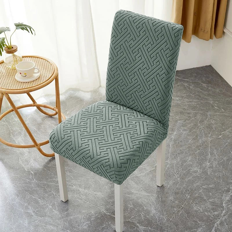 Housse de chaise jacquard extensible - Ajustement parfait
