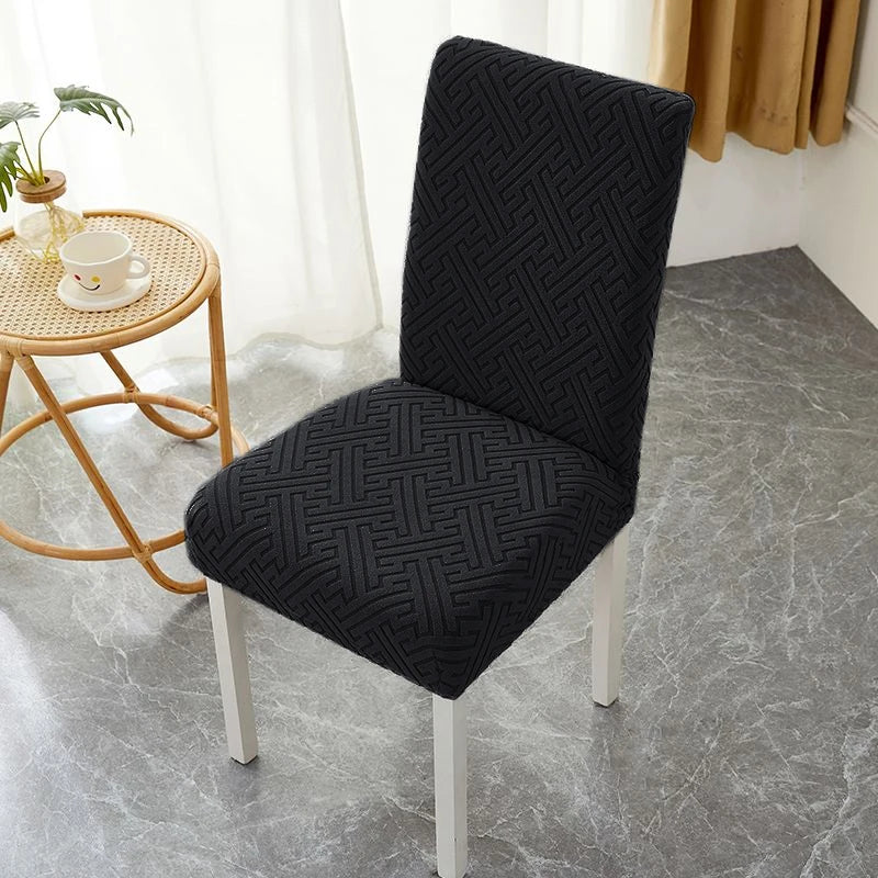 Housse de chaise jacquard extensible - Ajustement parfait