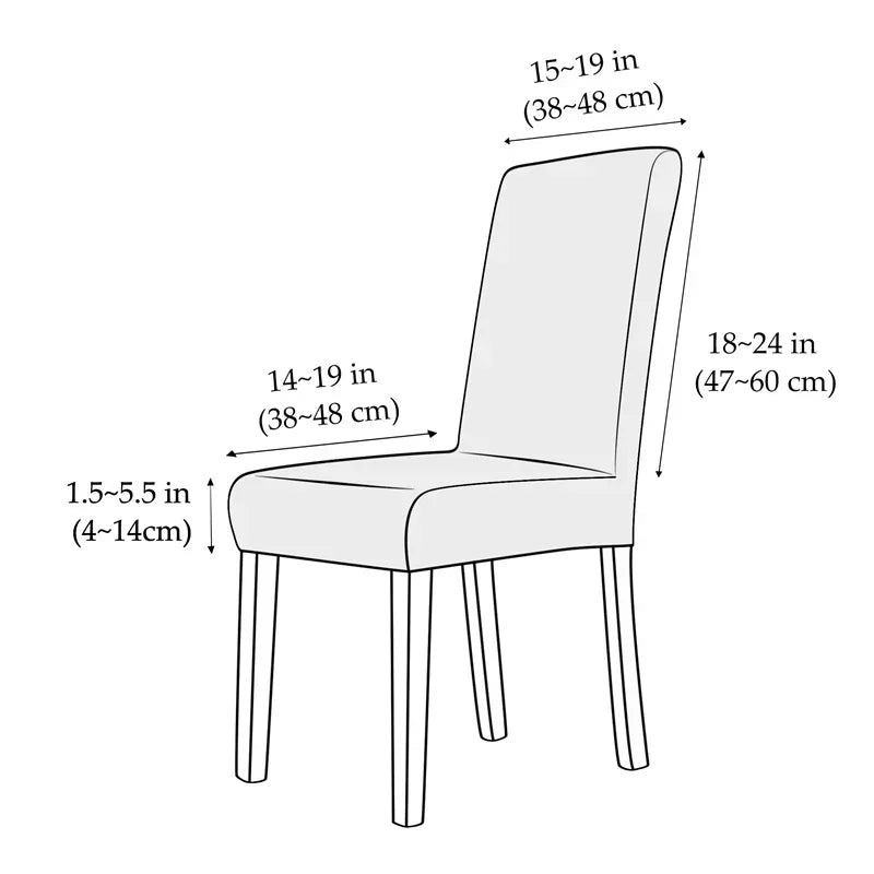 Housse de chaise jacquard extensible - Ajustement parfait
