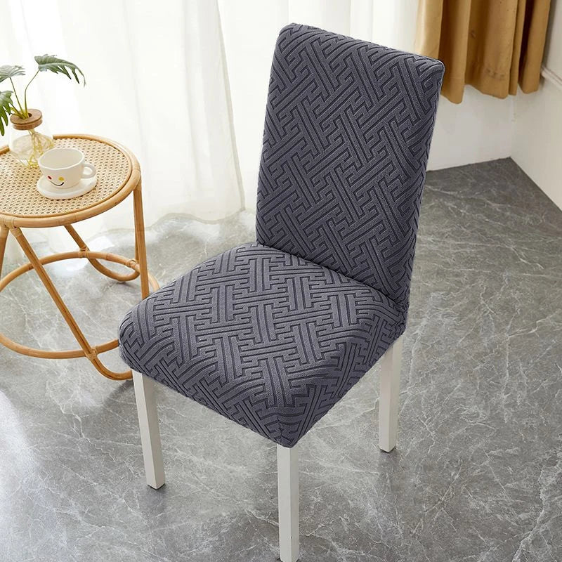 Housse de chaise jacquard extensible - Ajustement parfait