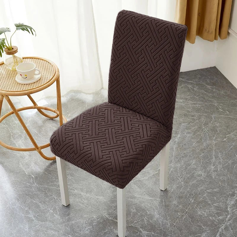 Housse de chaise jacquard extensible - Ajustement parfait