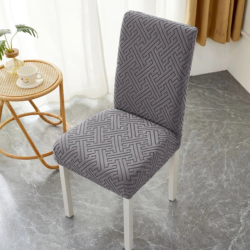 Housse de chaise jacquard extensible - Ajustement parfait