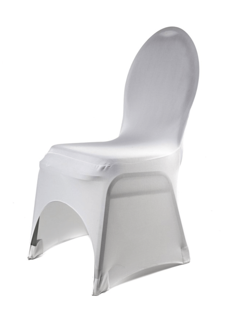 Housse de chaise en lycra blanc opaque, lot de 10 pièces