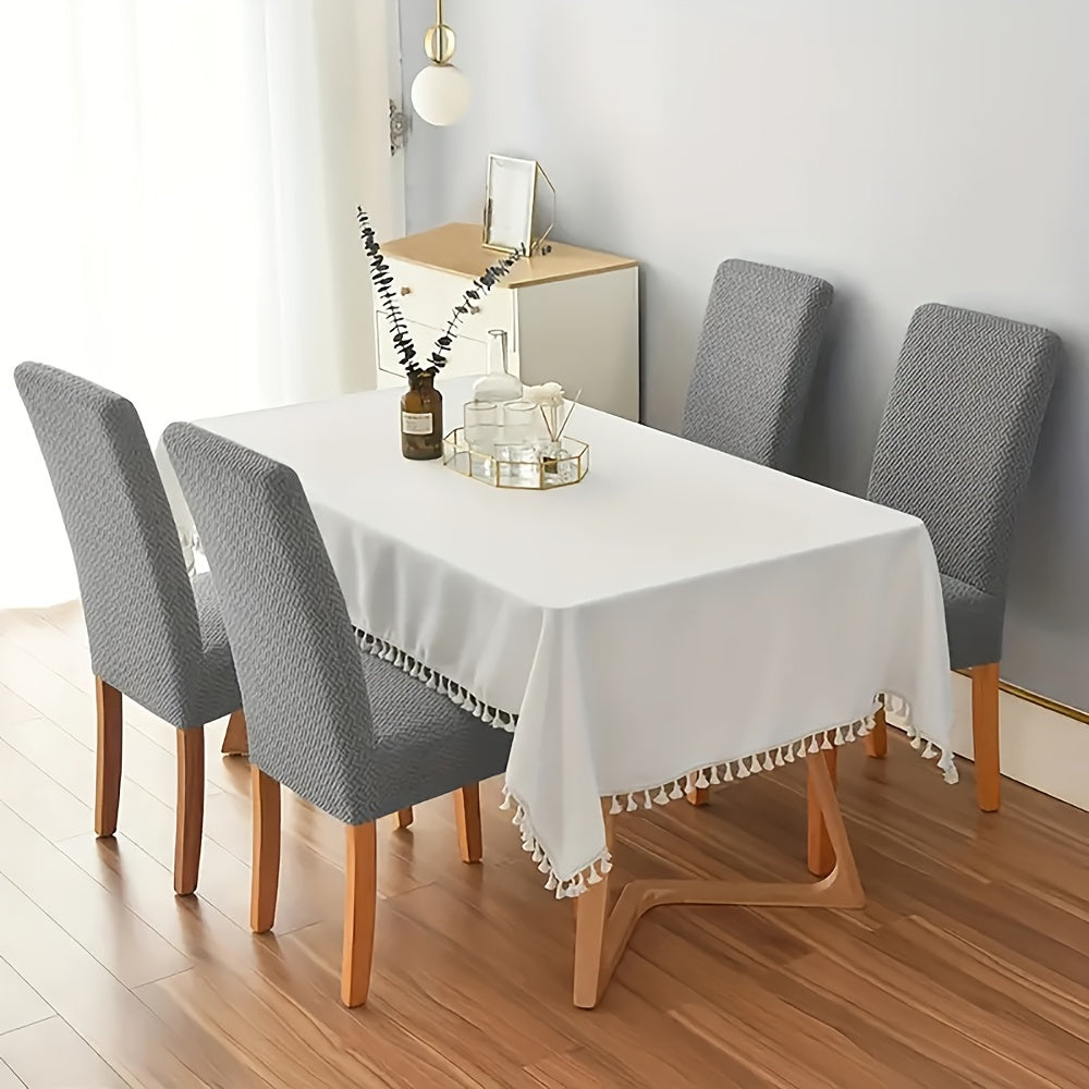 Housse de chaise de restaurant en jacquard chevron serré