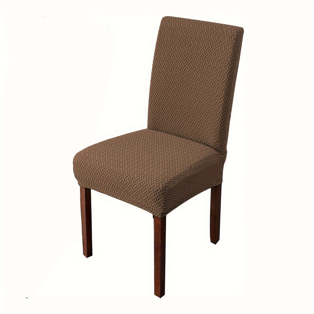 Housse de chaise de restaurant en jacquard chevron serré