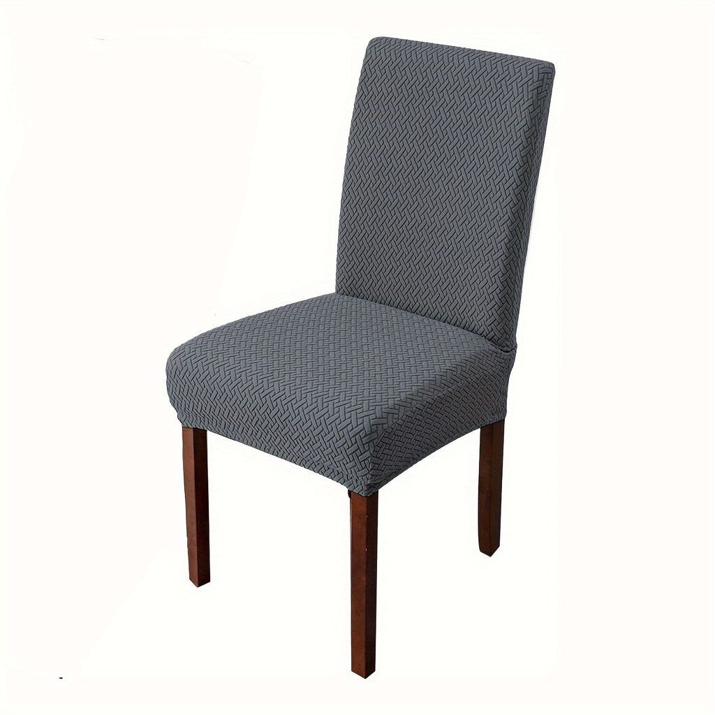 Housse de chaise de restaurant en jacquard chevron serré